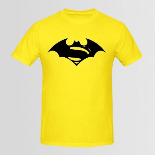 Superman Half Sleeves Printed T-Shirt in Yellow