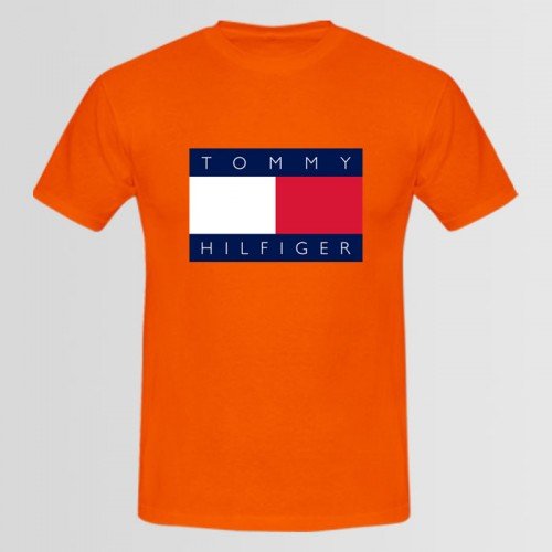 Tommy Top Quality Summer Collection T-Shirt in Orange