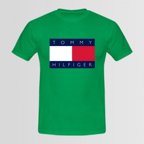 Tommy Top Quality Summer Collection T-Shirt in Green