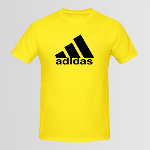 Ad Yellow Half Sleeves Printed T-Shirt For Men