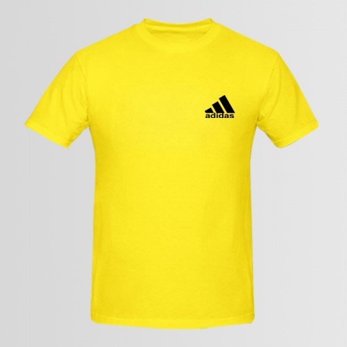 Adidas Small logo Yellow T-Shirt For Men