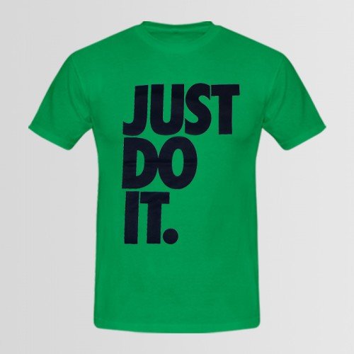 Just do it Logo High Quality Printed T-Shirt in Green