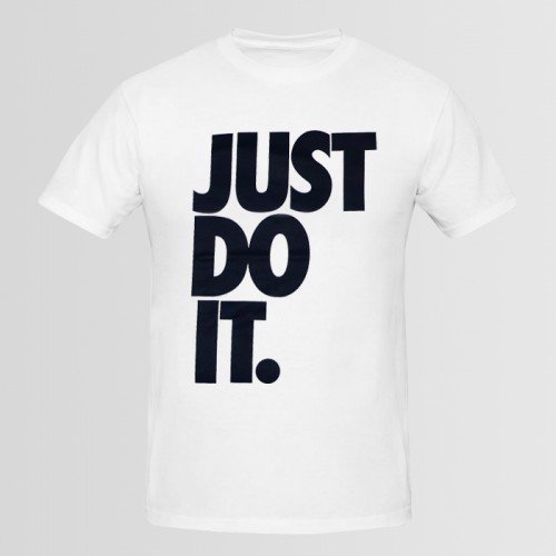 Just do it Logo High Quality Printed T-Shirt in White