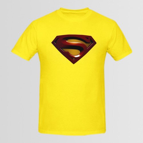 Superman Yellow Best Quality T-Shirt For Men