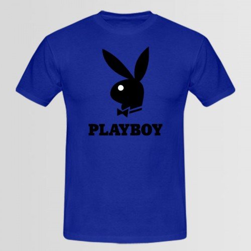 Playboy Half Sleeves Blue Tees For Boy