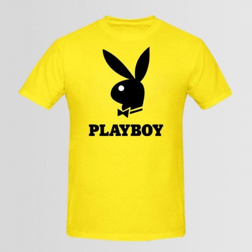 Playboy Half Sleeves Yellow Tees For Boy