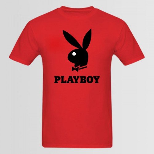 Playboy Half Sleeves Red Tees For Boy