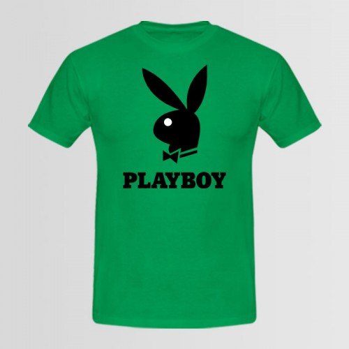 Playboy Half Sleeves Green Tees For Boy