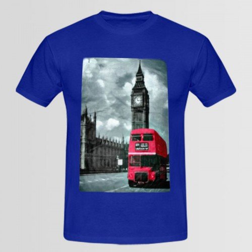 London logo Blue Graphic T-Shirt For Men