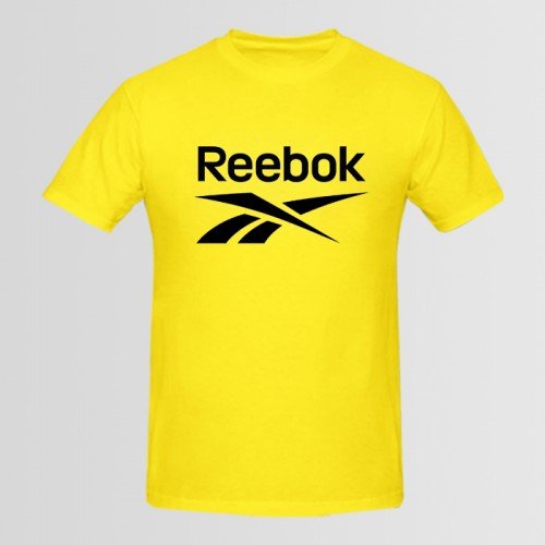 RBK Half Sleeves Printed T-Shirt in Yellow