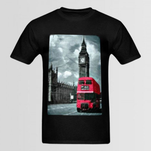 London logo Black Graphic T-Shirt For Men