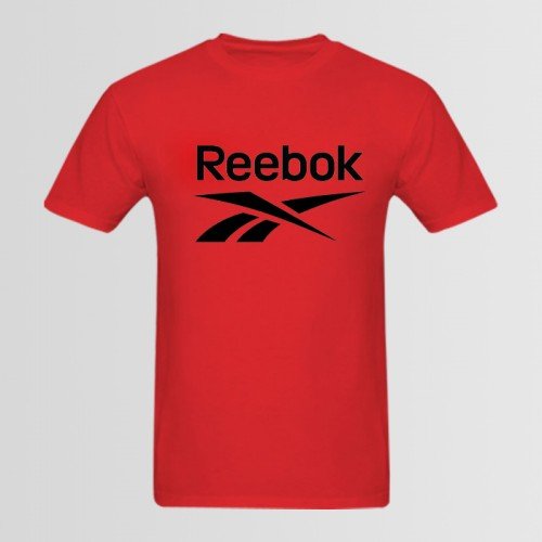 RBK Half Sleeves Printed T-Shirt in Red