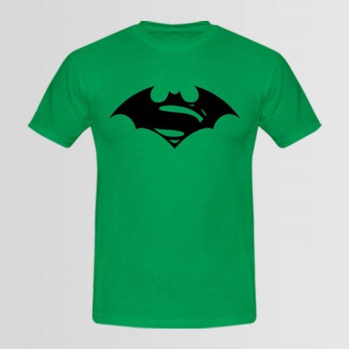 Superman Half Sleeves Printed T-Shirt in Green