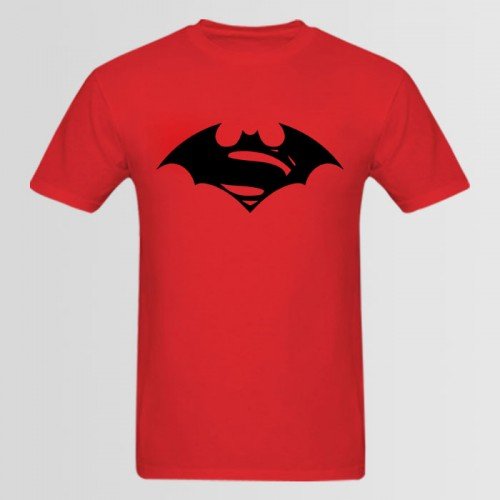 Superman Half Sleeves Printed T-Shirt in Red