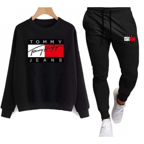 TJ Black Winter Tracksuit For Men's