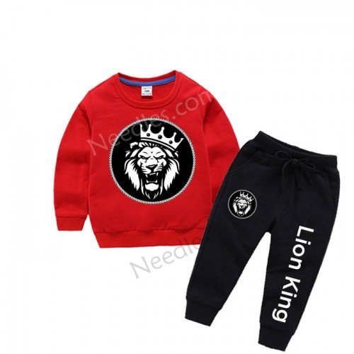 Red Loin King Winter Tracksuit For Kids