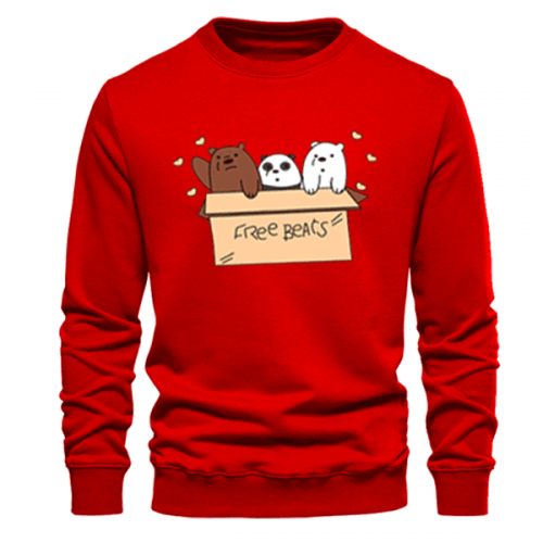 Red Bear Box Sweatshirt For Women's