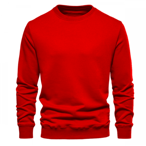 Red Plain Sweatshirt For Women's