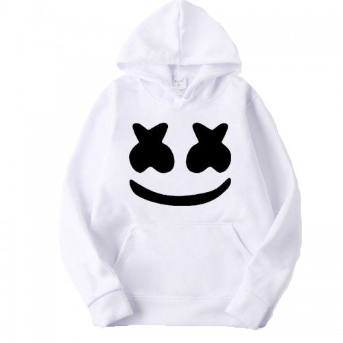 Marshmellow White Pullover Hoodie For Ladies