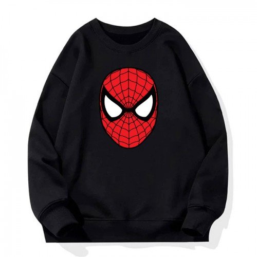 Spiderman Black Printed Sweatshirt For Men