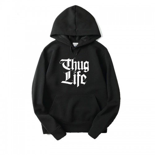 Thug Life Best Quality Black Hoodie For Ladies