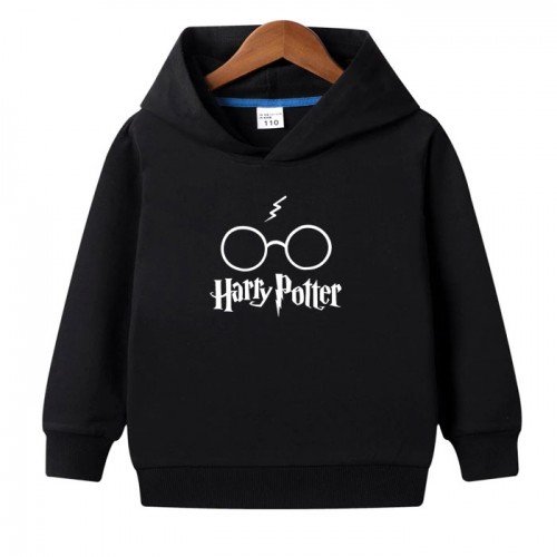 Harry Potter Black Printed Hoodie For Kids