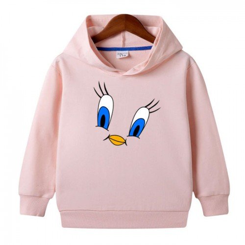 Twiti Pink Printed Hoodie For Kids