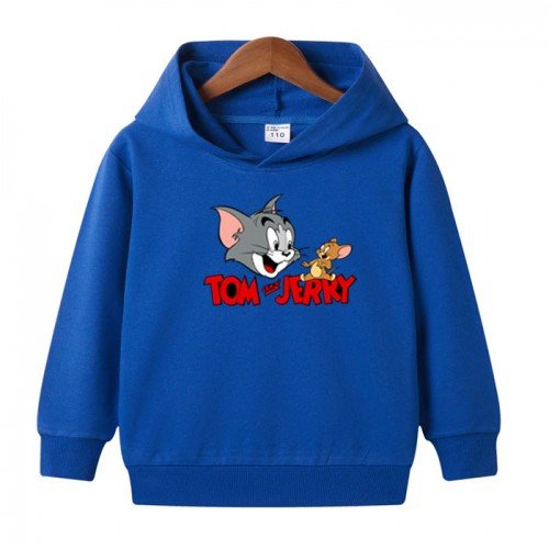 Tom n Jerry Pullover Blue Hoodie For Kids