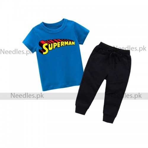 Superman Blue Summer Tracksuit For Kids