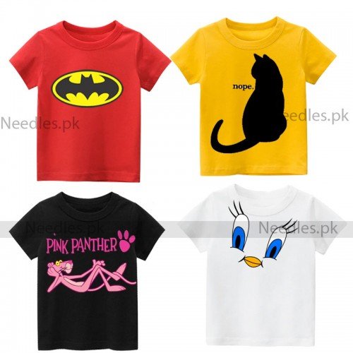Pack of 4 Best Quality Summer T-Shirt For Kids