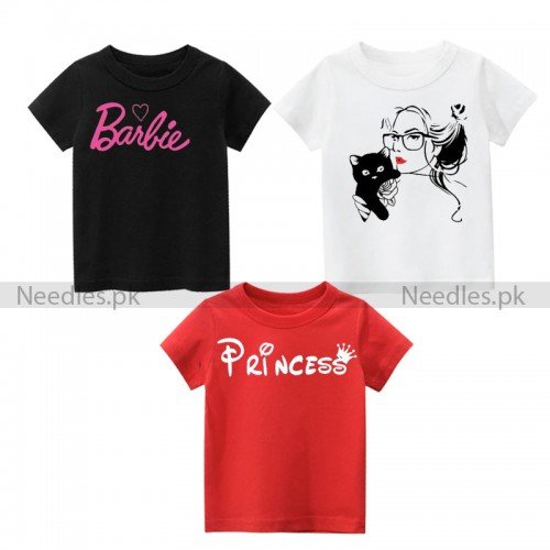 Bundle of 3 High Quality Baby Girl T-shirts