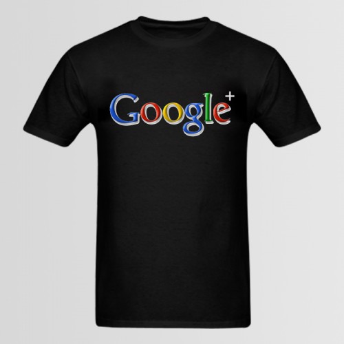 Google logo Black Printed T-Shirt For Men