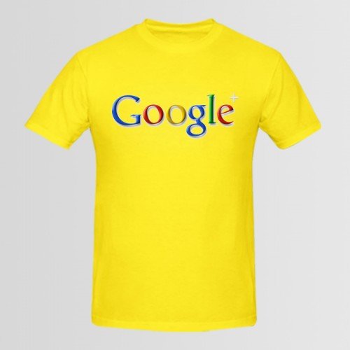 Google logo Yellow Printed T-Shirt For Men