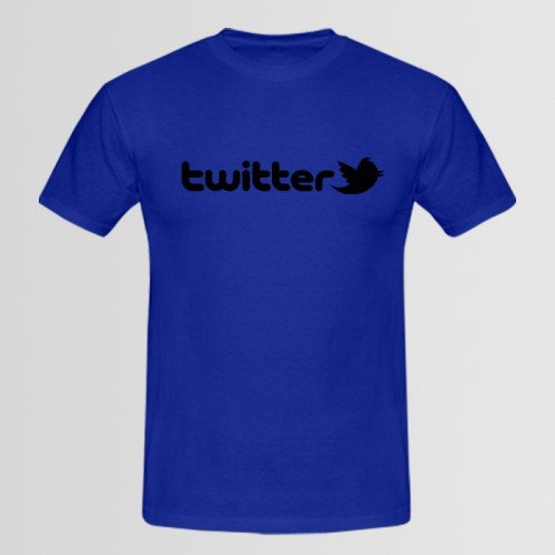 Twitter Blue Summer Tees For Men