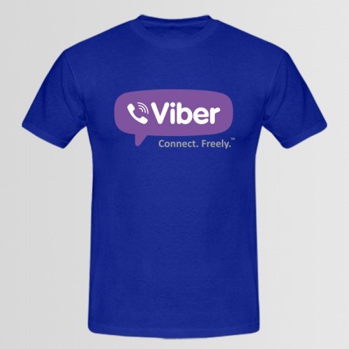 Viber Blue Best Quality Printed Tee For Men