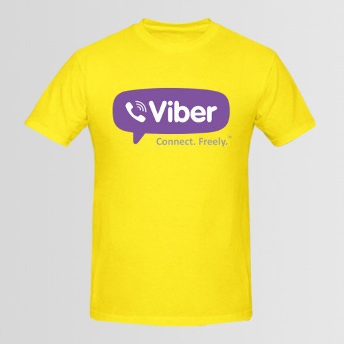 Viber Yellow Best Quality Printed Tee For Men