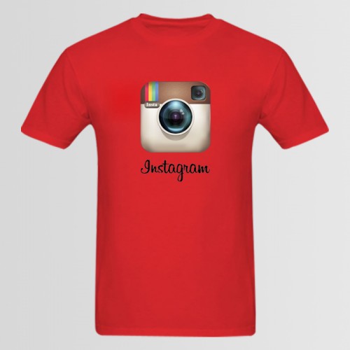 Insta Half Sleeves Summer T-Shirt in Red