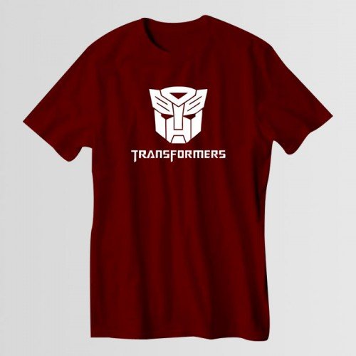 Transformer Printed T-Shirt in Maroon