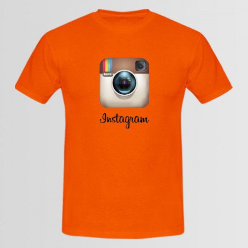 Insta Orange Half Sleeves T-Shirt For Men