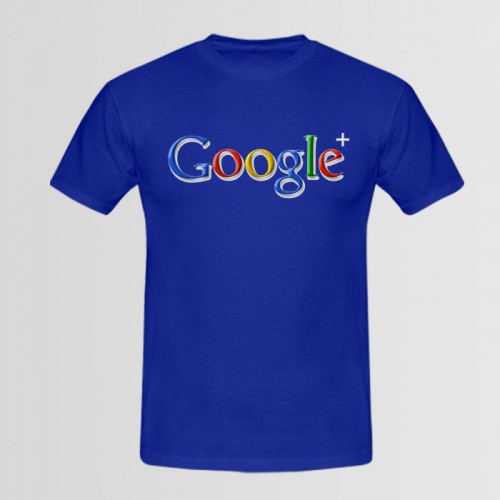 Google logo Blue Half Sleeves Summer Tee For Men