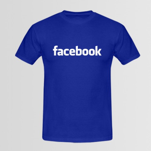 Fb Logo Printed Round neck T-Shirt in Blue