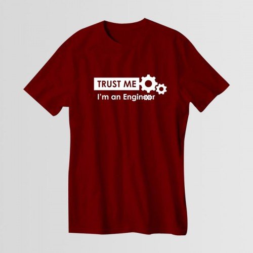 Trust me Maroon Half Sleeves T-Shirt For Men