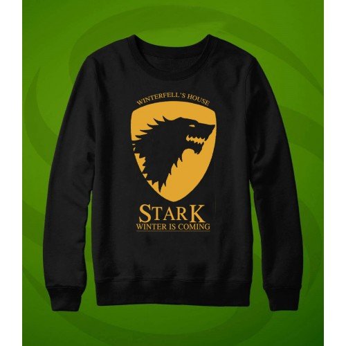 Stark Black Fleece Sweatshirt For Boys