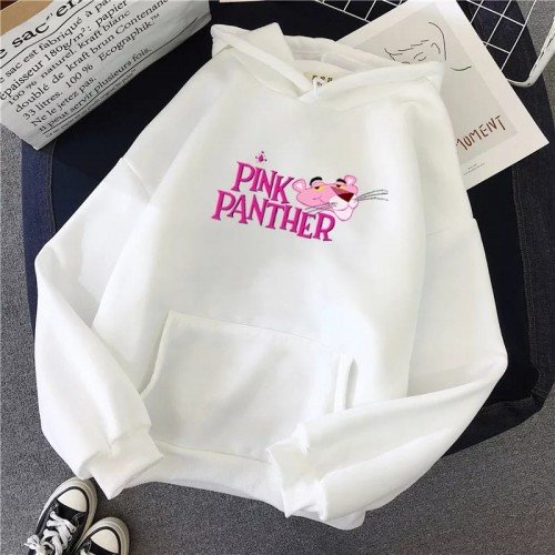 Pink Panther White Pullover Hoodie