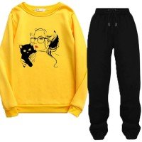 Sketch Women Yellow Winter Tracksuit For Ladies