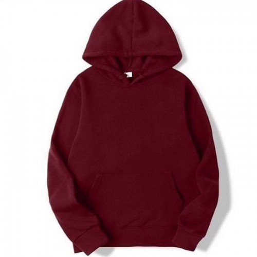 Plain Maroon High-Quality Pullover Hood Unisex