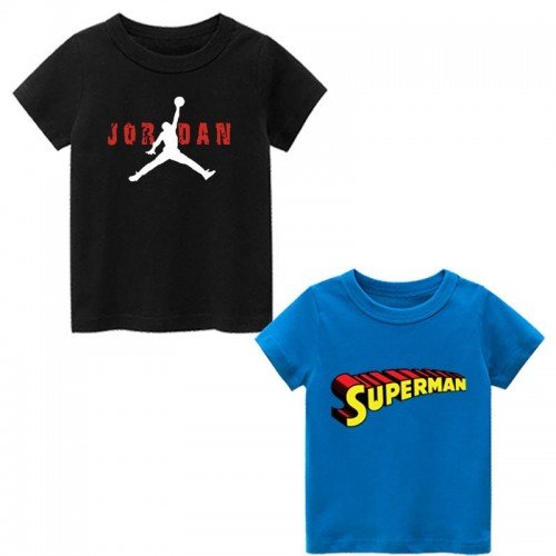 Black Jor & Blue Superman Printed T-Shirt For Kids