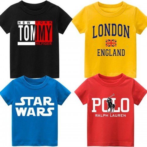 Bundle Of 4 Printed Kids T-Shirt For Kids