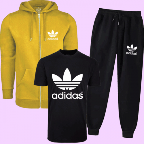 Yellow & Black Ad Tracksuit For women's 