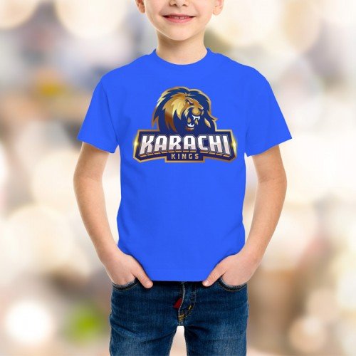 Karachi Kings Blue Graphic Tee For Kids